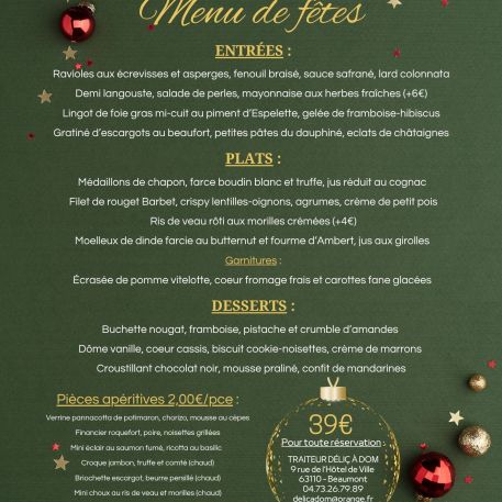 Fêtes de fin d’année 2025